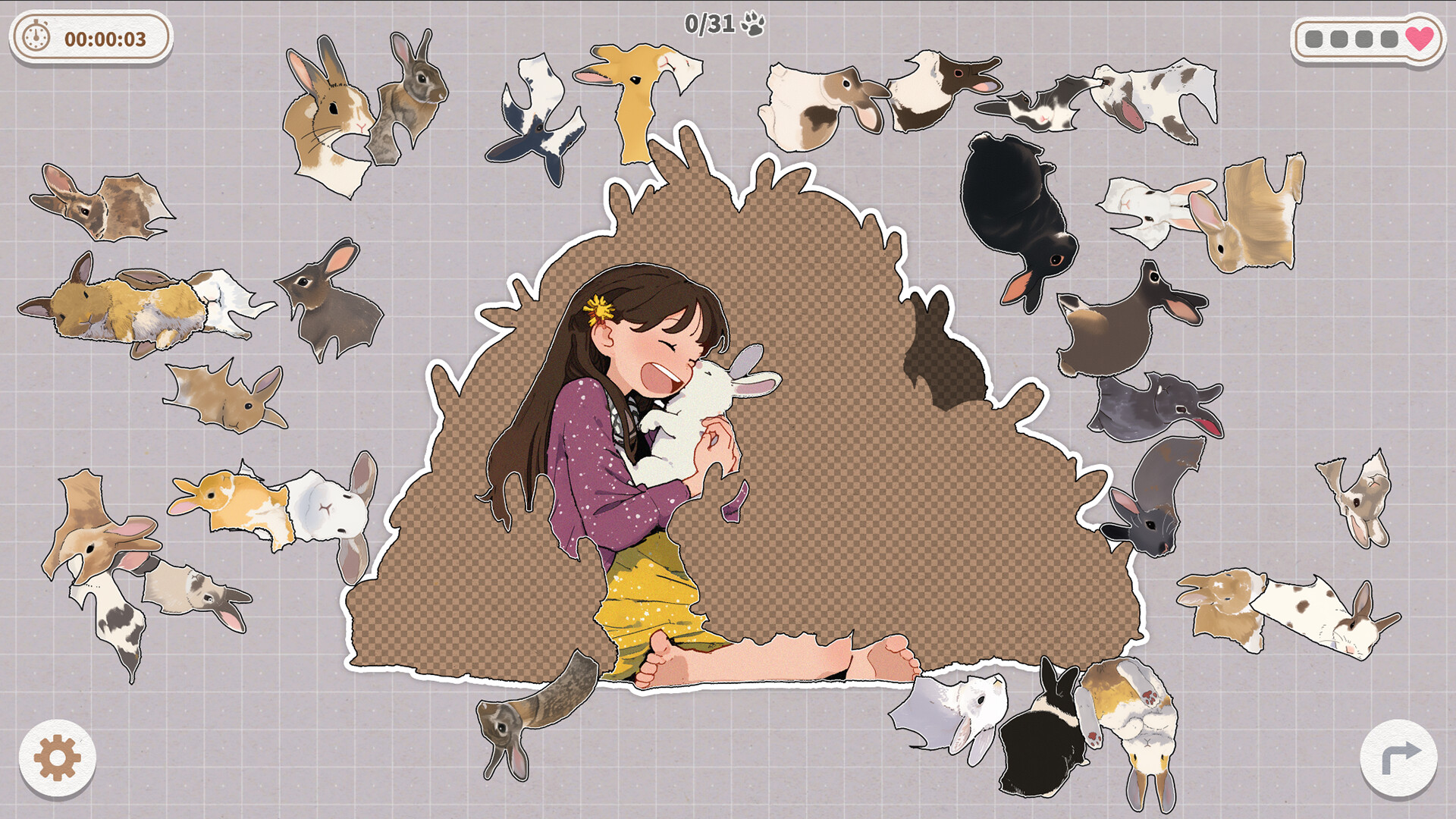 挤在一起的兔兔/Bunnies Huddled Together_1