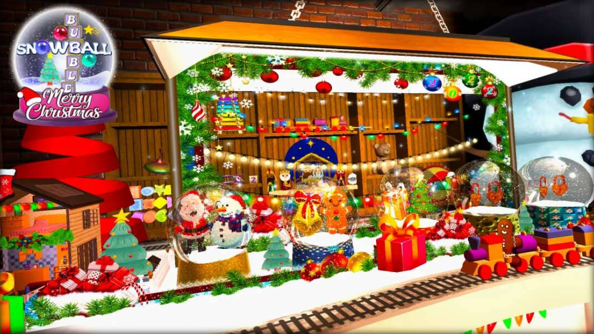 圣诞快乐雪球泡泡 Merry Christmas Snowball Bubble_0